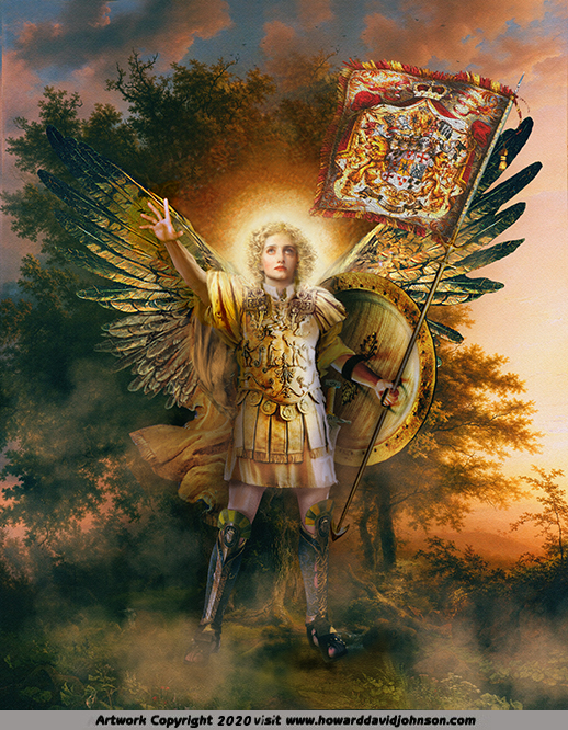 Zadkiel angel art painting